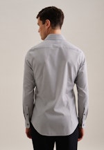 Chemise Business X-Slim Structuré Col Kent in Gris |  Seidensticker Onlineshop