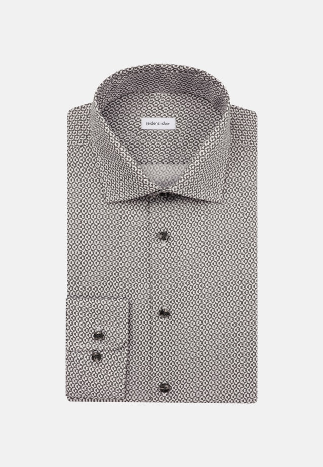 Chemise Business X-Slim Structuré Col Kent in Gris |  Seidensticker Onlineshop