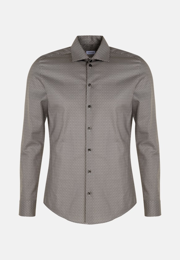 Chemise Business X-Slim Structuré Col Kent in Gris |  Seidensticker Onlineshop