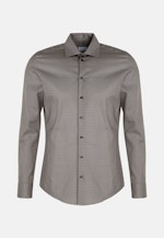 Chemise Business X-Slim Structuré Col Kent in Gris |  Seidensticker Onlineshop