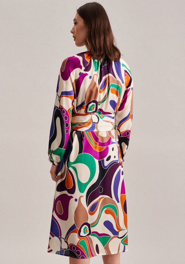 Satin Midi (knee-length) Dress in Ecru | Seidensticker Onlineshop