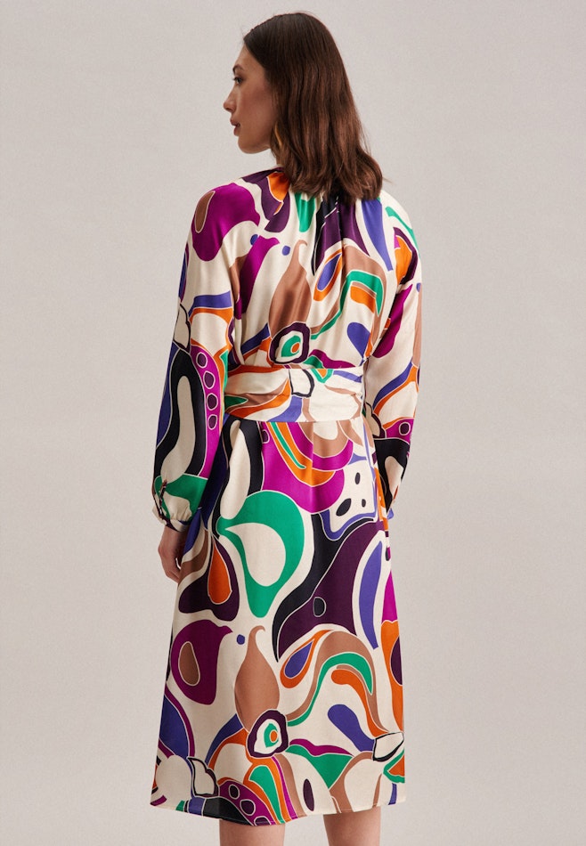 Satin Midi (knee-length) Dress in Ecru | Seidensticker Onlineshop