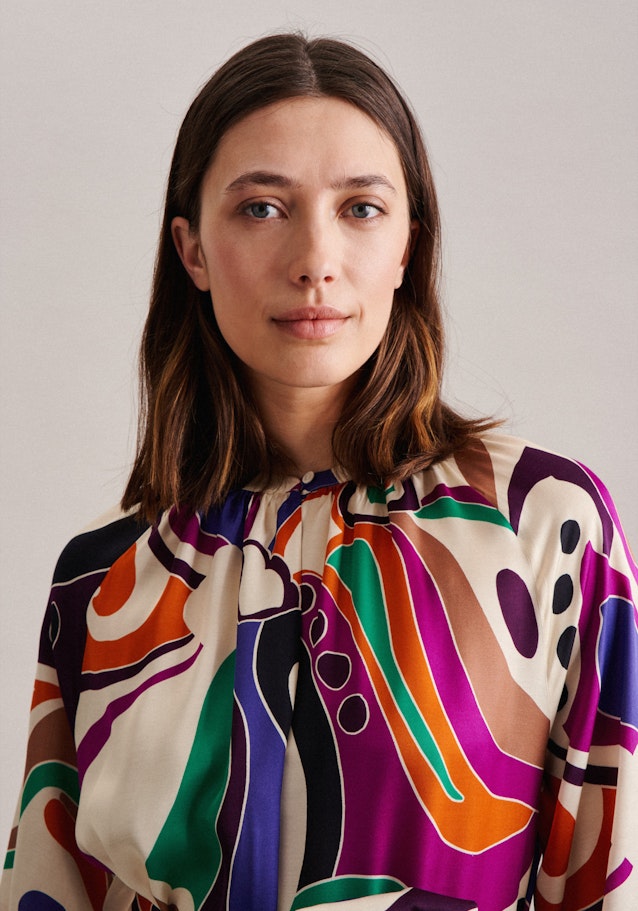 Kleid Druck in Ecru |  Seidensticker Onlineshop