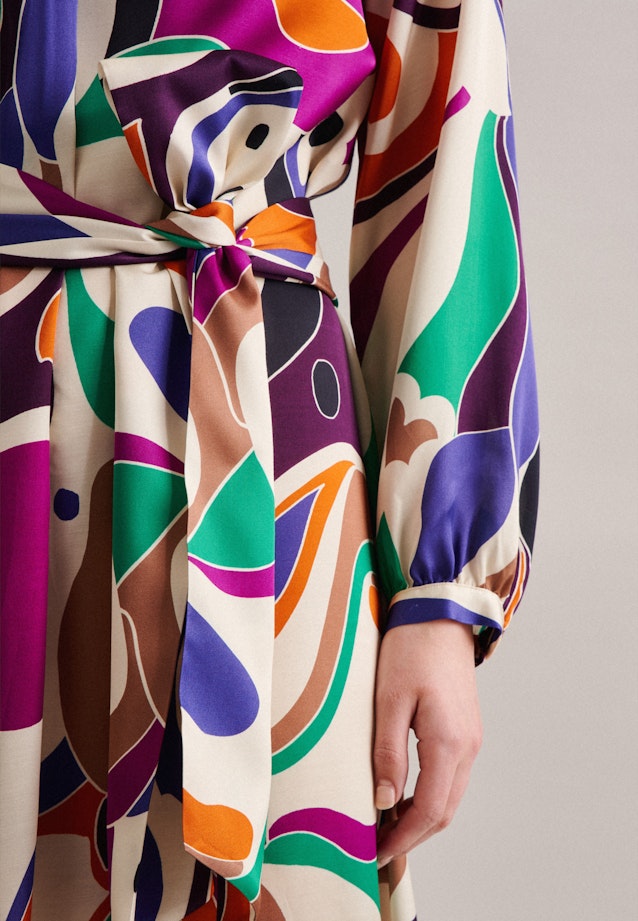 Kleid Druck in Ecru |  Seidensticker Onlineshop