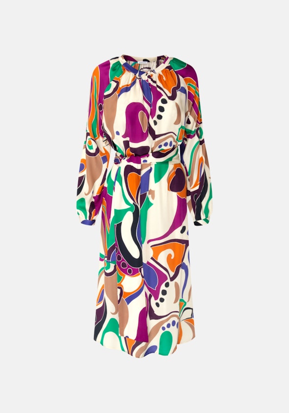 Satin Midi (knee-length) Dress in Ecru |  Seidensticker Onlineshop