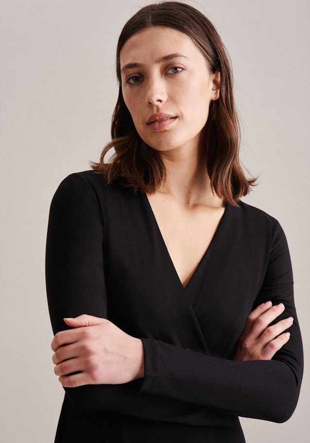 Jersey Midi (knee-length) Dress in Black | Seidensticker Onlineshop