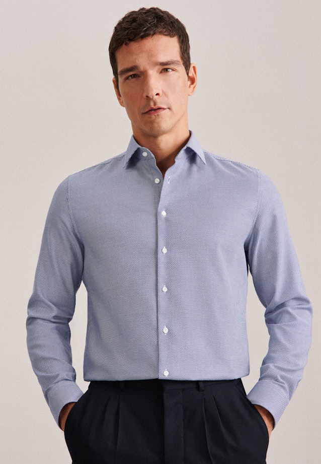 Slim Business Hemd Uni in Mittelblau |  Seidensticker Onlineshop