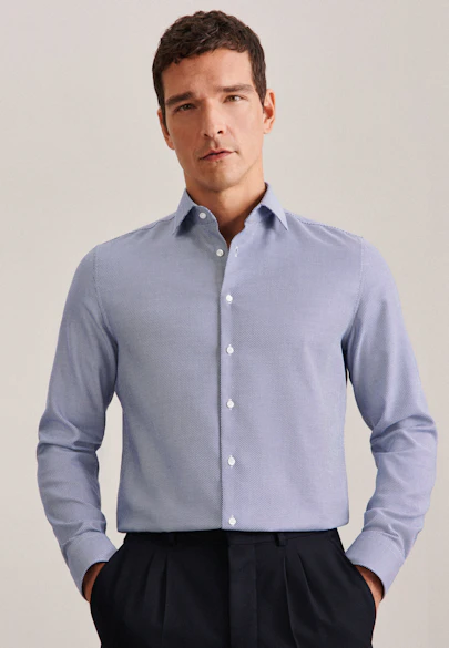 Slim Chemise d'affaires Uni in Bleu Moyen |  Seidensticker Onlineshop