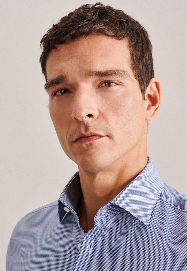 Slim Business Hemd Uni in Mittelblau |  Seidensticker Onlineshop