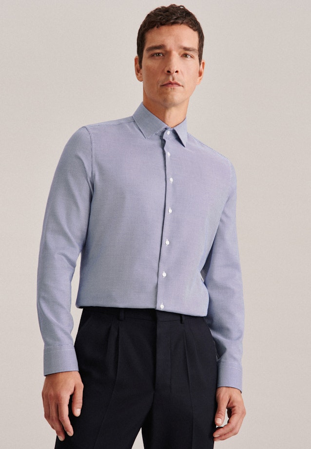 Slim Business Hemd Uni in Mittelblau |  Seidensticker Onlineshop
