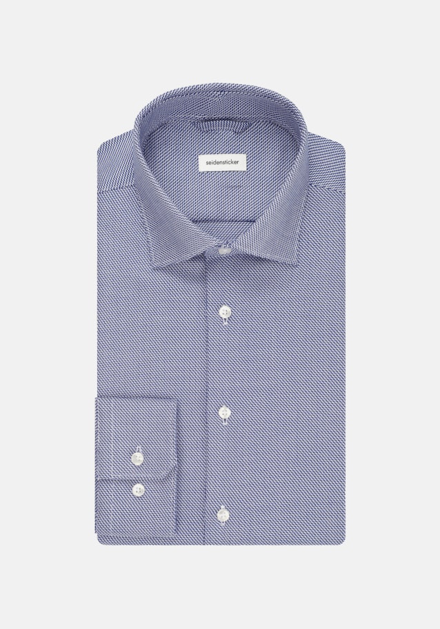 Non-iron Structure Business Shirt in Slim with Kent-Collar in Medium Blue |  Seidensticker Onlineshop