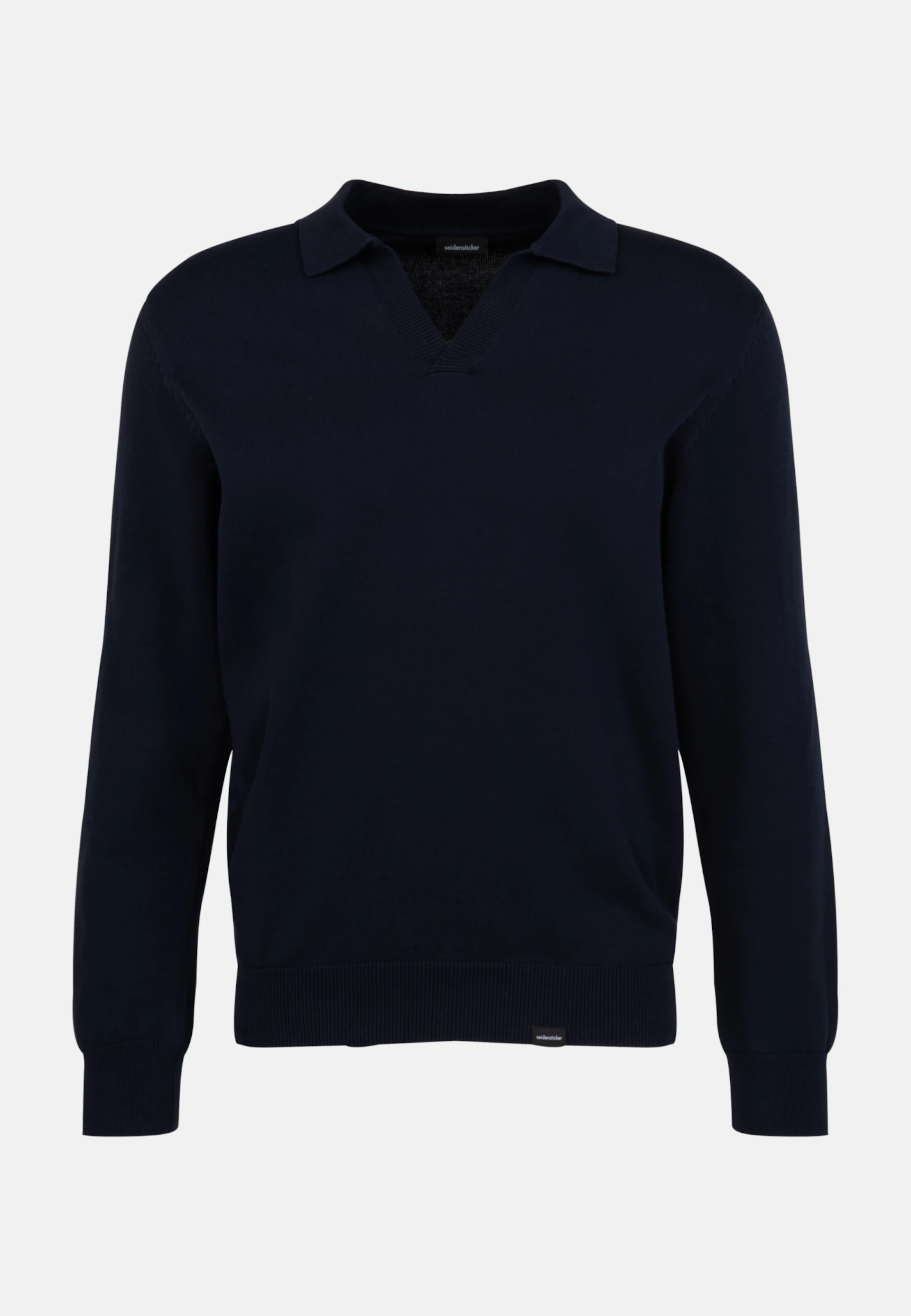 Herren Kragen Pullover Regular dunkelblau | Seidensticker 