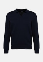 Kragen Pullover Regular in Dunkelblau |  Seidensticker Onlineshop