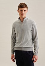 Pullover Col Montant in Gris |  Seidensticker Onlineshop