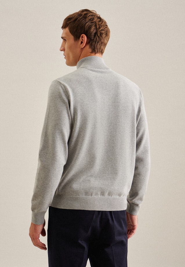 Stehkragen Pullover Regular in Grau | Seidensticker Onlineshop