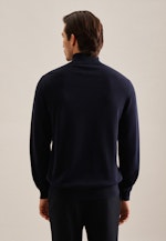 Pullover Col Montant in Bleu Foncé |  Seidensticker Onlineshop