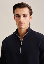 Pullover Col Montant in Bleu Foncé |  Seidensticker Onlineshop