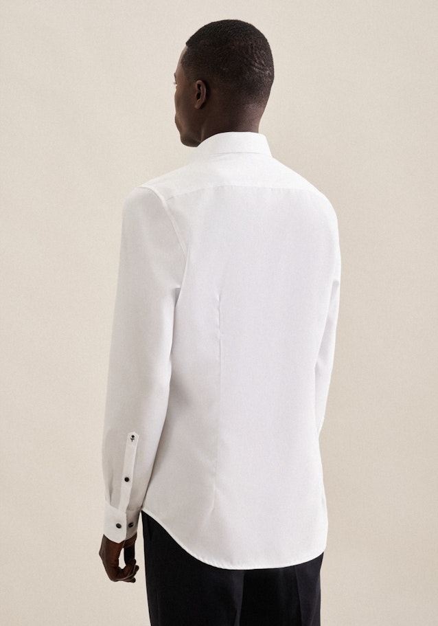 Non-iron Twill Business Shirt in Shaped with Kent-Collar in White | Seidensticker Onlineshop