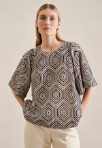 Kurzarm Voile Shirtbluse in Ecru |  Seidensticker Onlineshop