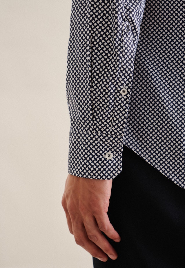 Slim Chemise Performance Imprimé in Bleu Foncé |  Seidensticker Onlineshop