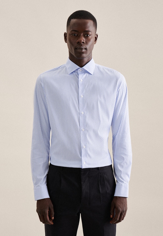 Performance shirt in Slim with Kent-Collar in Light Blue | Seidensticker online shop