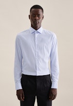 Chemise performance Slim Twill (sergé) Col Kent in Bleu Clair |  Seidensticker Onlineshop