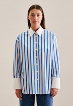 Twill Longbluse in Mittelblau |  Seidensticker Onlineshop