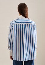 Twill Longbluse in Mittelblau |  Seidensticker Onlineshop