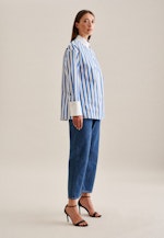 Twill Longbluse in Mittelblau |  Seidensticker Onlineshop