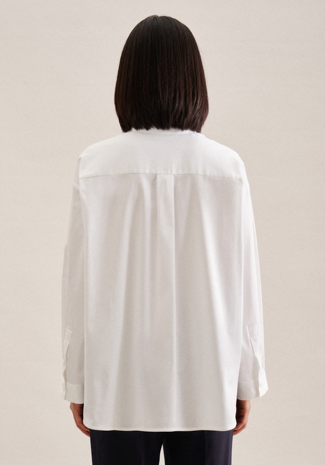 Oversized Hemdbluse Uni in Weiß | Seidensticker Onlineshop