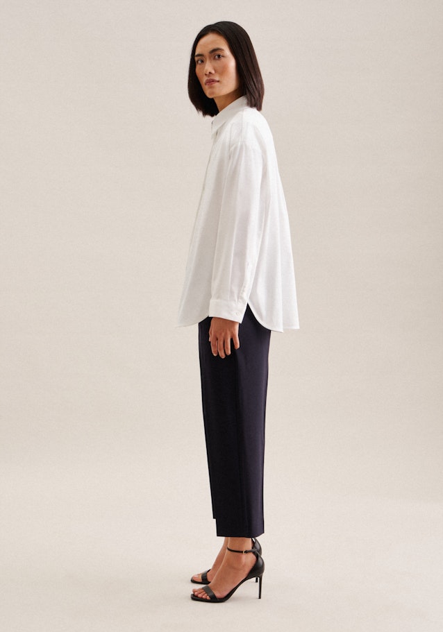 Oversized Hemdbluse Uni in Weiß | Seidensticker Onlineshop