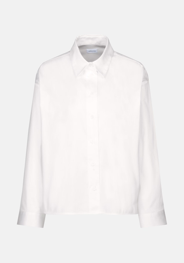 Long sleeve Satin Shirt Blouse in White |  Seidensticker Onlineshop