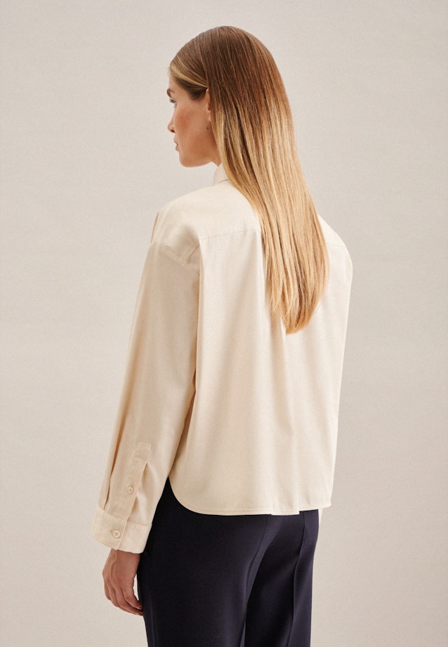 Long sleeve Satin Shirt Blouse in Ecru | Seidensticker Onlineshop