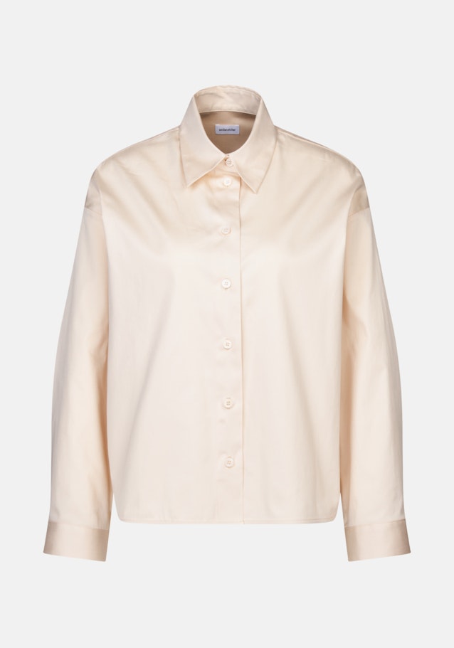 lange Arm Satin Shirtblouse in Ecru |  Seidensticker Onlineshop