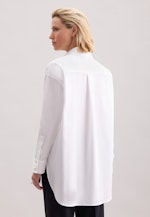Oversized Hemdbluse aus Baumwoll Twill in Weiß |  Seidensticker Onlineshop
