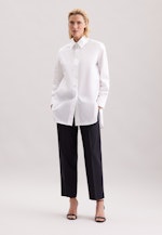 Oversized Hemdbluse aus Baumwoll Twill in Weiß |  Seidensticker Onlineshop