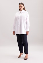 Oversized Hemdbluse aus Baumwoll Twill in Weiß |  Seidensticker Onlineshop