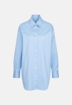 Oversized Hemdbluse aus Baumwoll Twill in Mittelblau |  Seidensticker Onlineshop