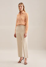 Hemdbluse Geometrische Muster in Orange |  Seidensticker Onlineshop