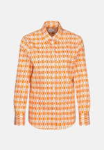 Hemdbluse Geometrische Muster in Orange |  Seidensticker Onlineshop