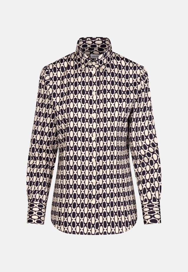 Shirt Blouse Geometric pattern in Dark Blue |  Seidensticker Onlineshop