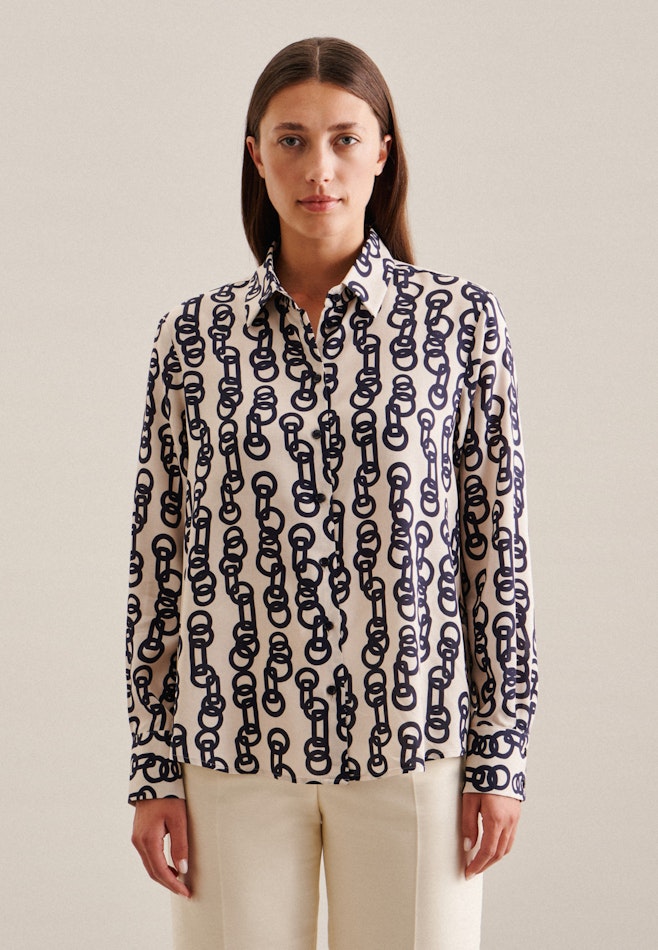 Long sleeve Crepe Shirt Blouse in Ecru | Seidensticker online shop