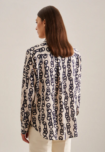 Hemdbluse Kettenprint in Ecru |  Seidensticker Onlineshop