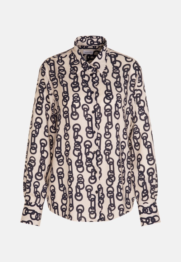 Shirt Blouse Warp Print in Ecru |  Seidensticker Onlineshop