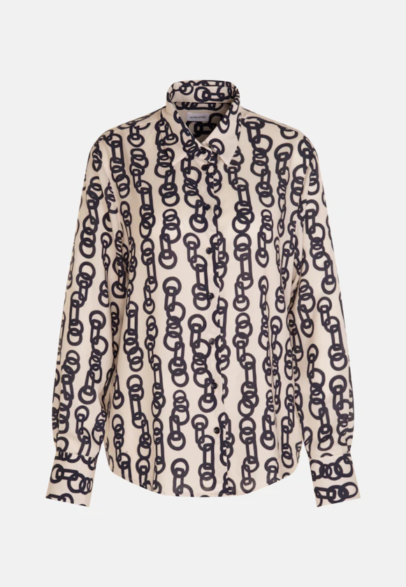 Chemisier chemise Imprimé Chaîne in Ecru |  Seidensticker Onlineshop