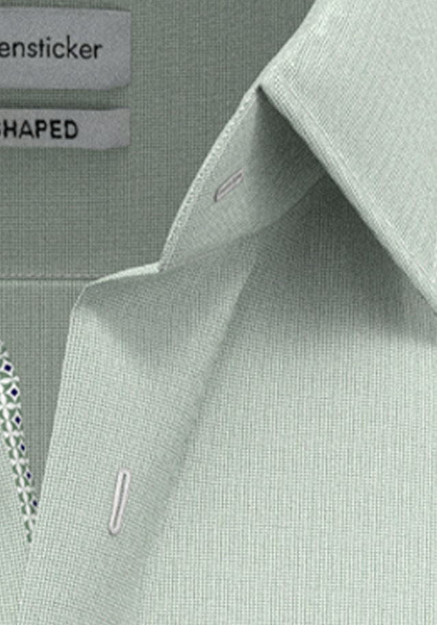 Bügelfreies Struktur Kurzarm Business Hemd in Shaped mit Kentkragen in Grün |  Seidensticker Onlineshop