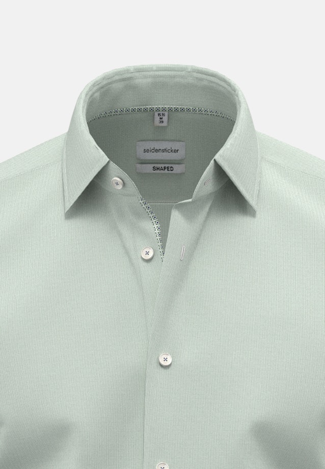 Shaped Business Hemd Uni in Grün |  Seidensticker Onlineshop