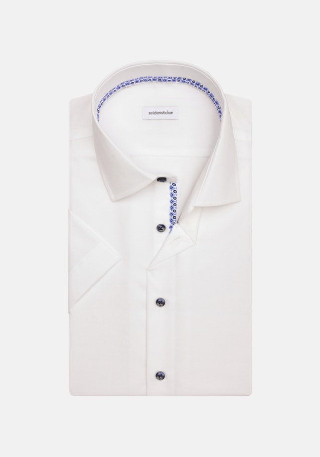 Non-iron Structure Short sleeve Business Shirt in Shaped with Kent-Collar in White |  Seidensticker Onlineshop