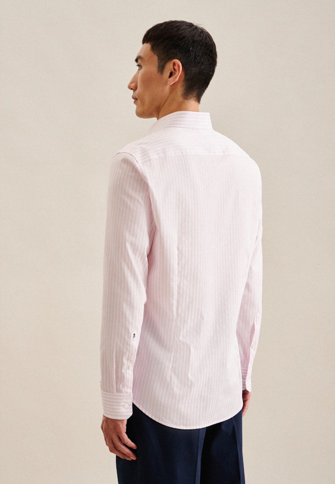 Non-iron Structure Business Shirt in Slim with Kent-Collar in Pink | Seidensticker online shop