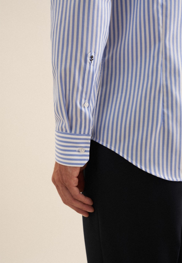 Struktur Business Hemd in Slim mit Kent-Collar in Mid Blue |  Seidensticker Onlineshop